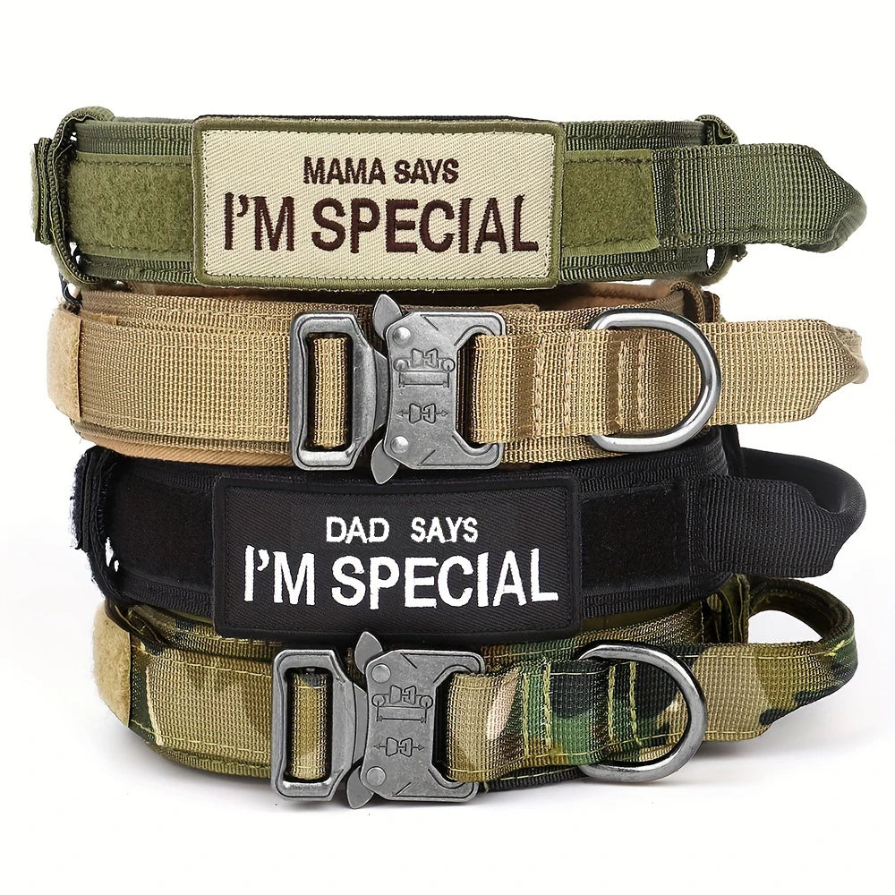 CommandK9™ Military-Style Training Collar with Handle & Patch