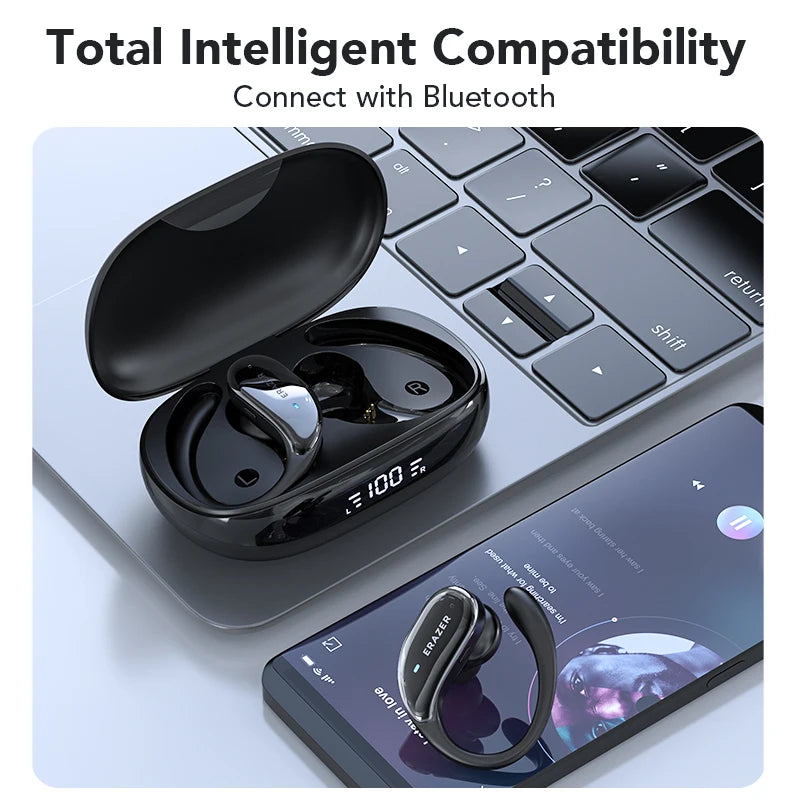 XT80 ActiveBeat Bluetooth Earphones – True Wireless Noise Reduction Headphones with Secure Earhooks