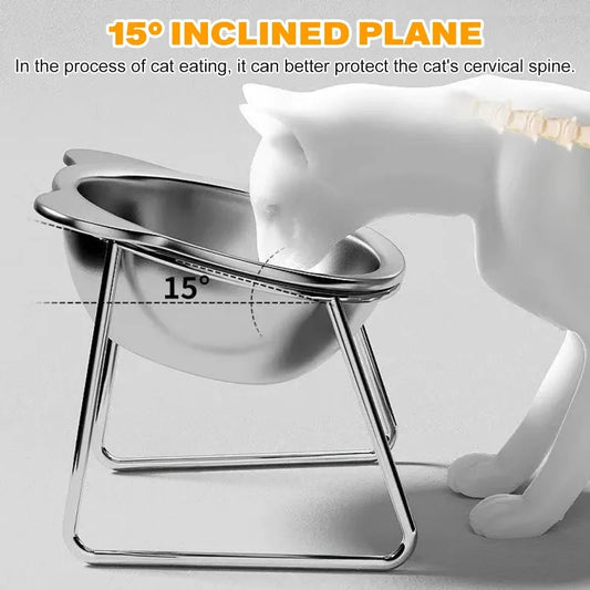 ComfortFeed™ Anti-Strain Stainless Steel Bowl for Cats and Dogs