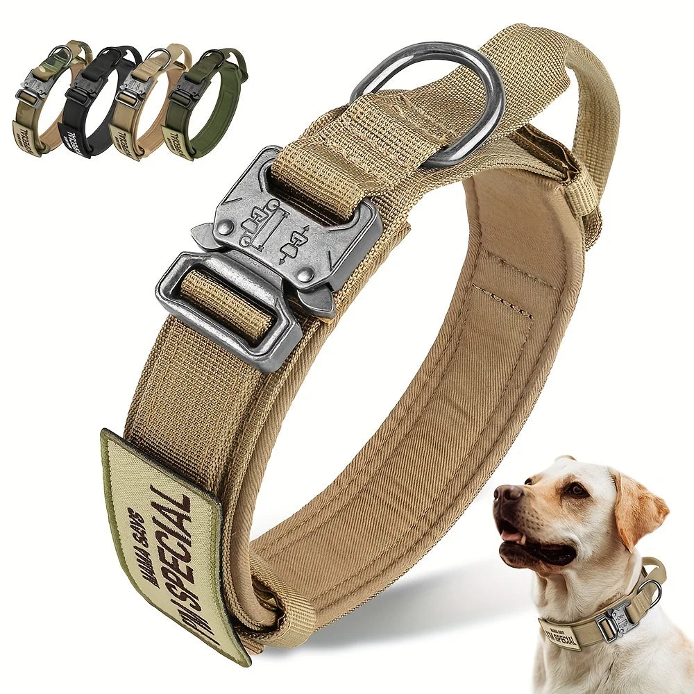 CommandK9™ Military-Style Training Collar with Handle & Patch