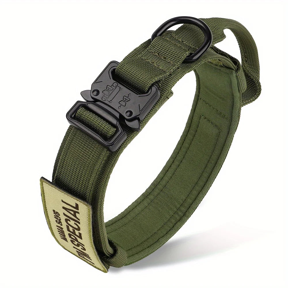 CommandK9™ Military-Style Training Collar with Handle & Patch