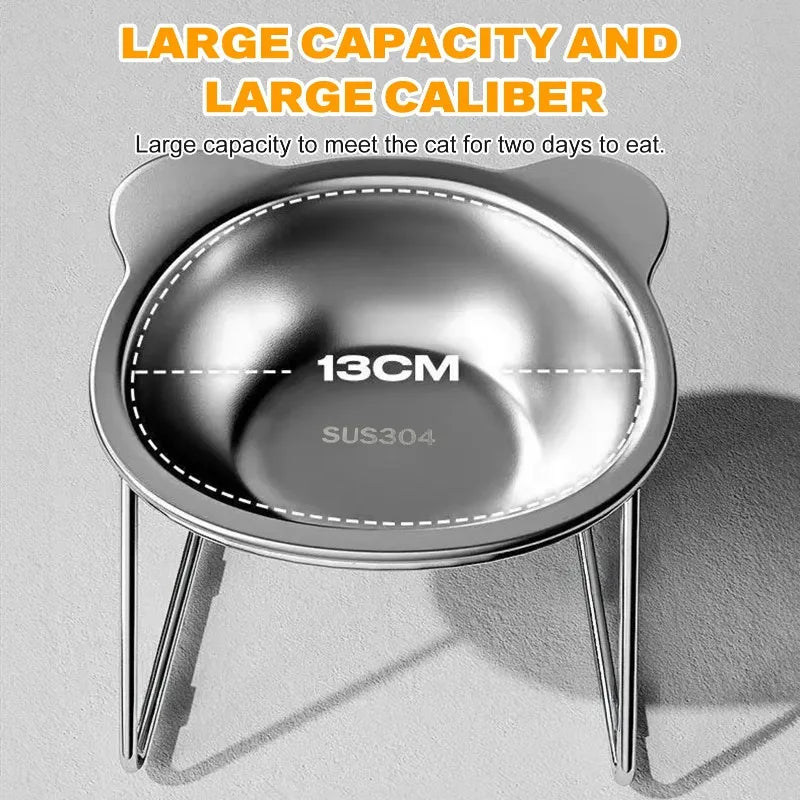 ComfortFeed™ Anti-Strain Stainless Steel Bowl for Cats and Dogs