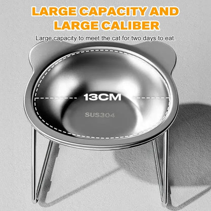 ComfortFeed™ Anti-Strain Stainless Steel Bowl for Cats and Dogs