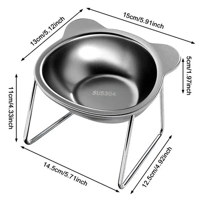 ComfortFeed™ Anti-Strain Stainless Steel Bowl for Cats and Dogs